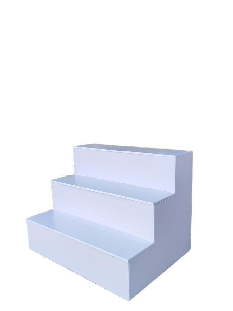 계단식 전시대 진열대 전시 쇼케이스 디스플레이 선반 꽃집 옷가게 진열장 거치대 100x75x75 3단 25cm - 상품 이미지