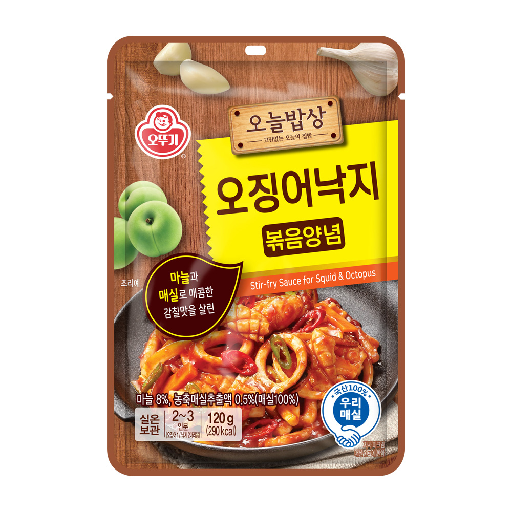 오뚜기 오늘밥상 오징어낙지볶음양념 120g, 1개 - 메인 이미지