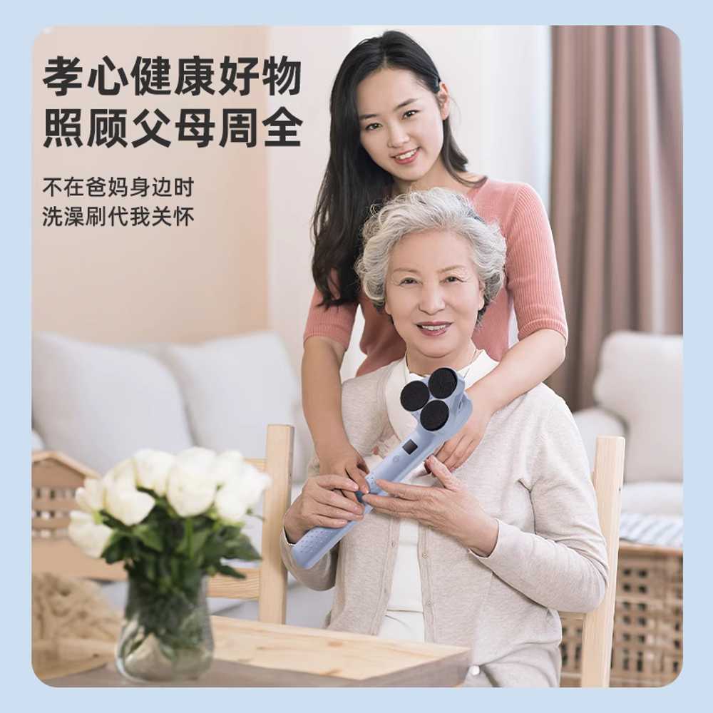 전동 등 브러쉬 욕실 자동 세정 마사지 샤워용품 핑크색 - 상세 이미지 2