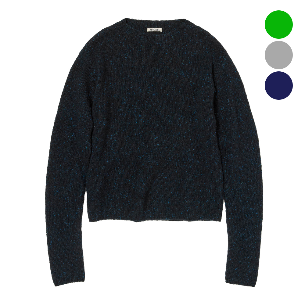 오라리 맨즈 니트 CASHMERE MELANGE KNIT P/O 25FW - 메인 이미지
