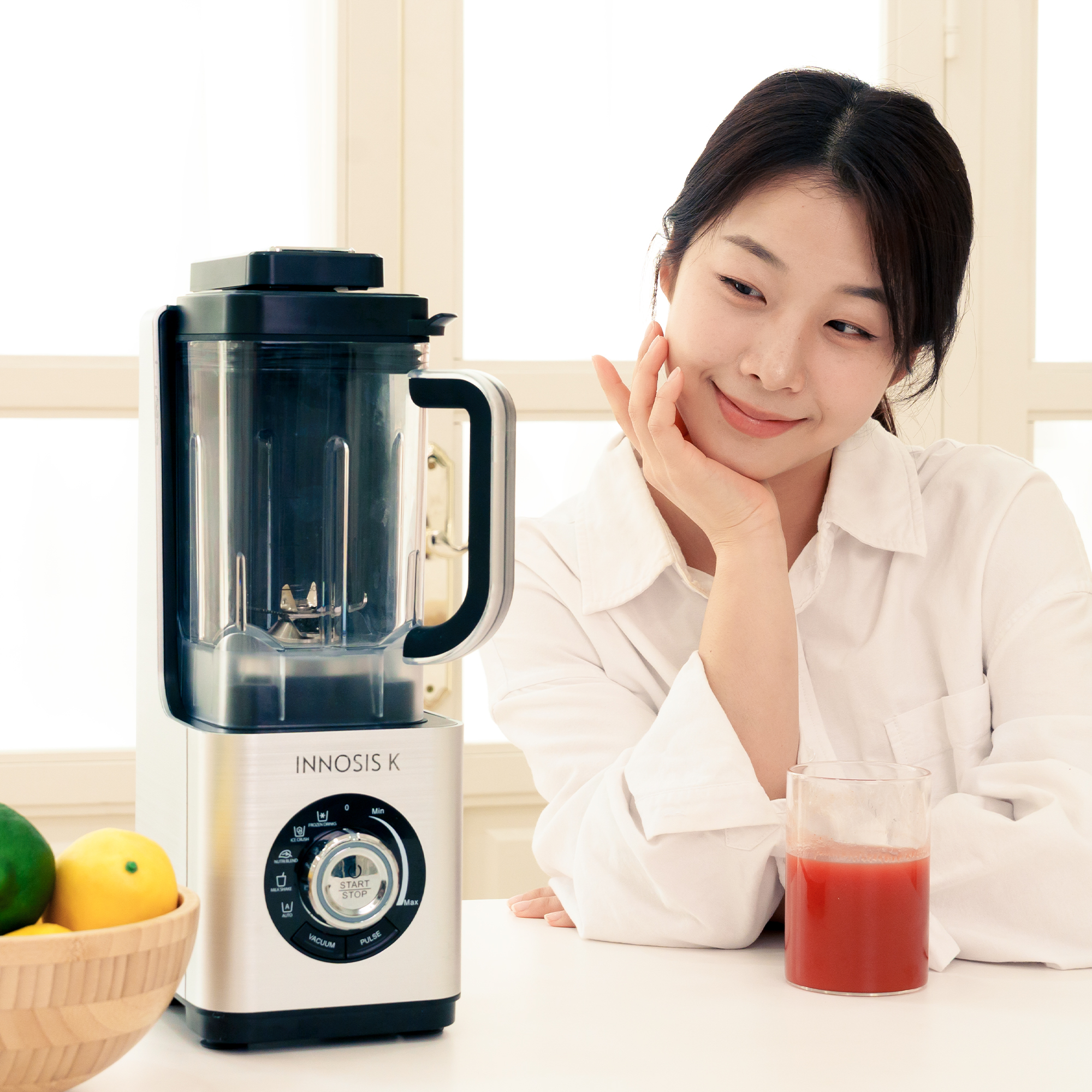 이노시스K 슬림 믹서기 진공 블렌더 초고속 대형 저소음