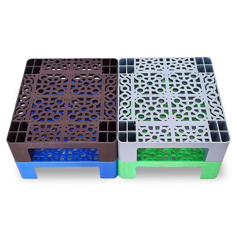 소형 블록 창고 깔판 발판 파렛트 바닥 팔레트 지게차 빠레트 파란색 격자(50x42x12cm) - 상세 이미지 4