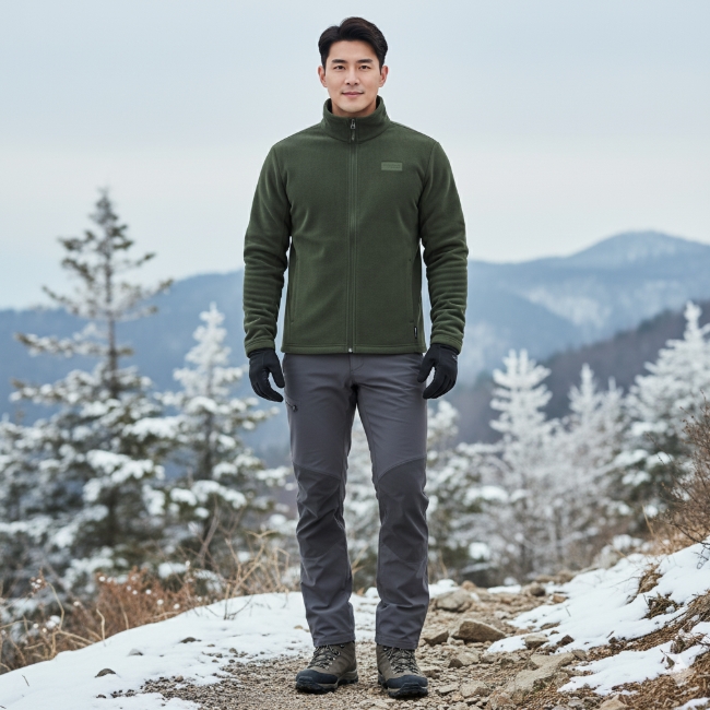 네파 아웃도어 겨울 남자 방한 보온 방풍 단체복 본딩플리스 등산자켓 - 상세 이미지 2