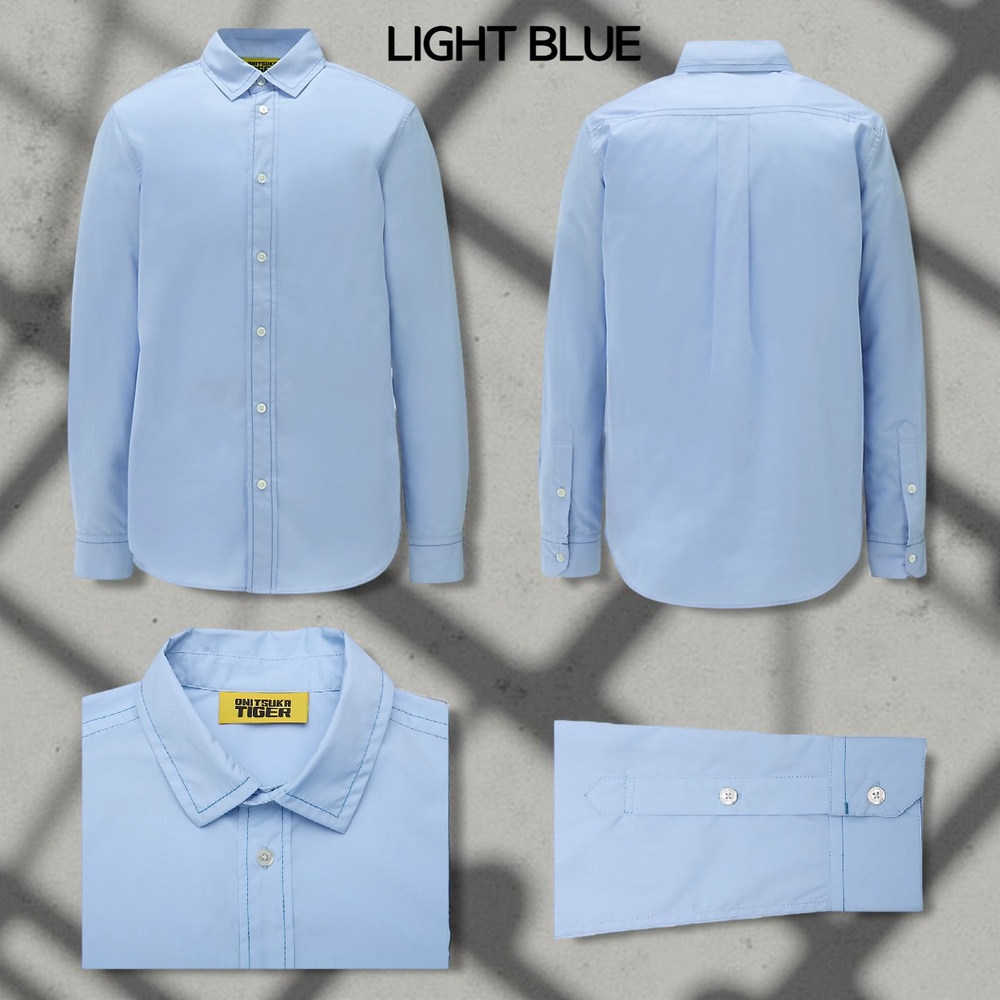 오니츠카타이거 어반 듀얼리티 롱 슬리브 남성 셔츠 2181B074 LIGHT BLUE M - 상세 이미지 2