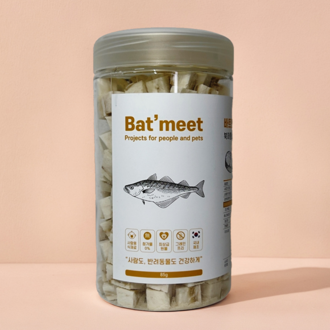 바트밋 고양이 트릿 치킨 닭 동결건조 간식 북어, 85g, 1개 - 메인 이미지