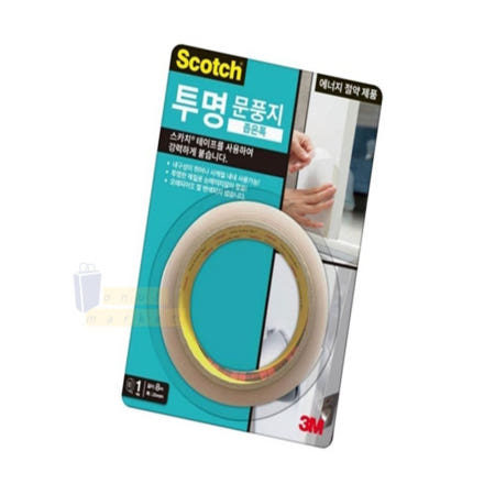 오늘상회협력사 별것상점 3M 문풍지 스카치 투명 좁은폭 8M 창문바람막이 방한지 보온지
