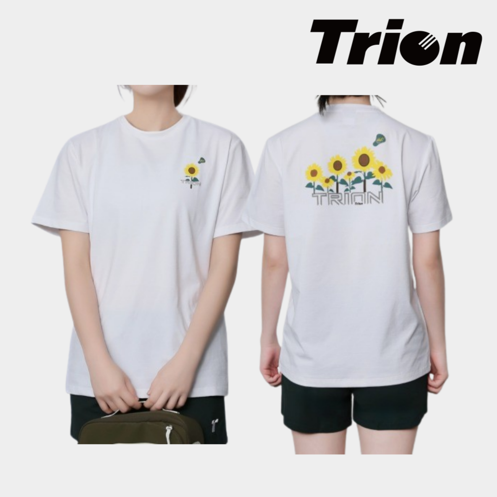 트라이온 배드민턴의류 경기복 오버핏 상의 썬플 라운드 티셔츠 - 메인 이미지