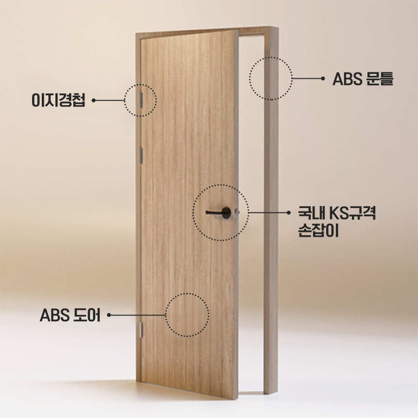 방문교체 ABS도어 화장실문 시공설치 / ABS도어 교체