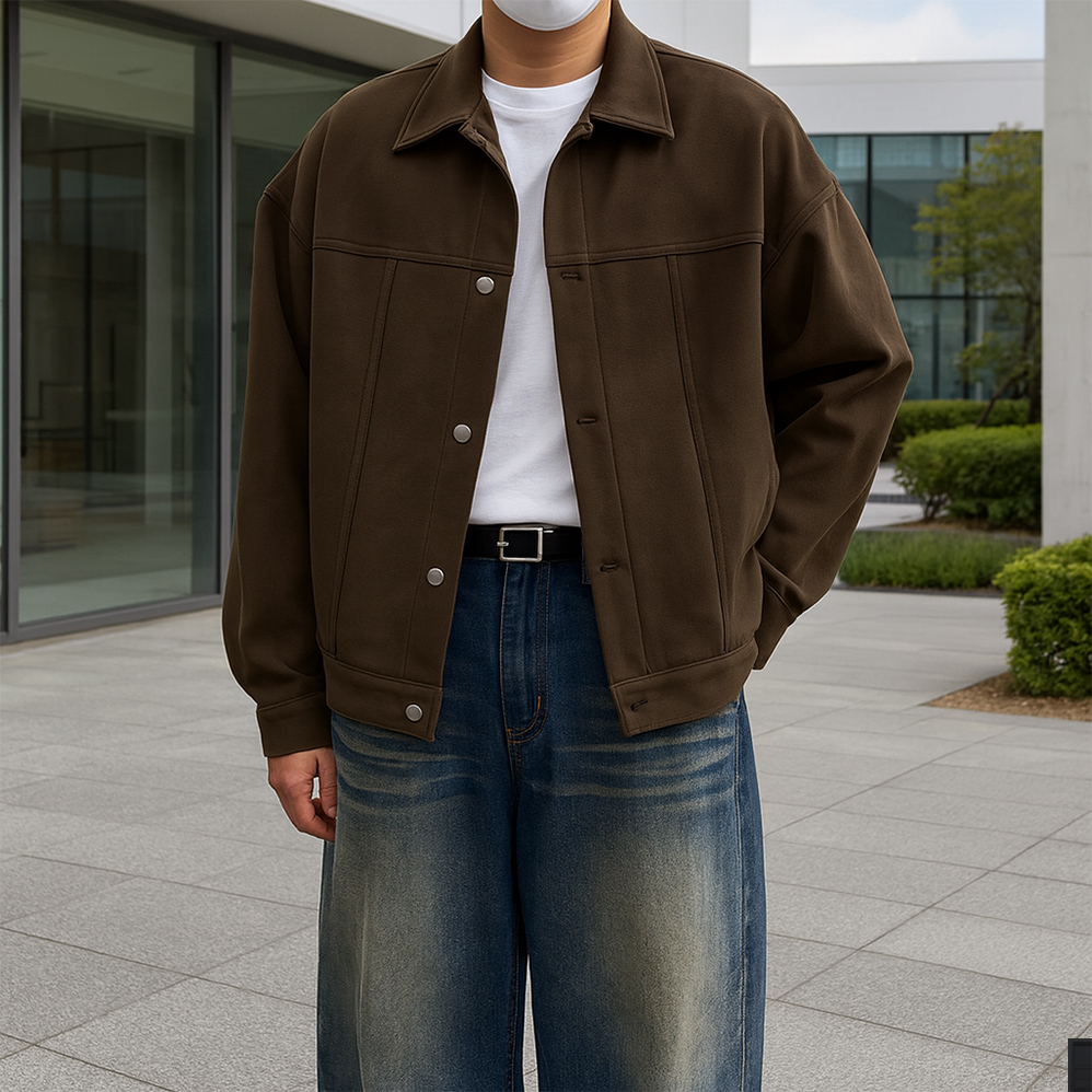 남자스웨이드자켓 남자크롭자켓 - 상세 이미지 4
