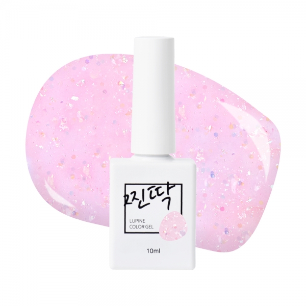 찐딱 컬러젤폴리쉬 10ml JJ103G (진핑크 솜사탕글리터) - 상품 이미지