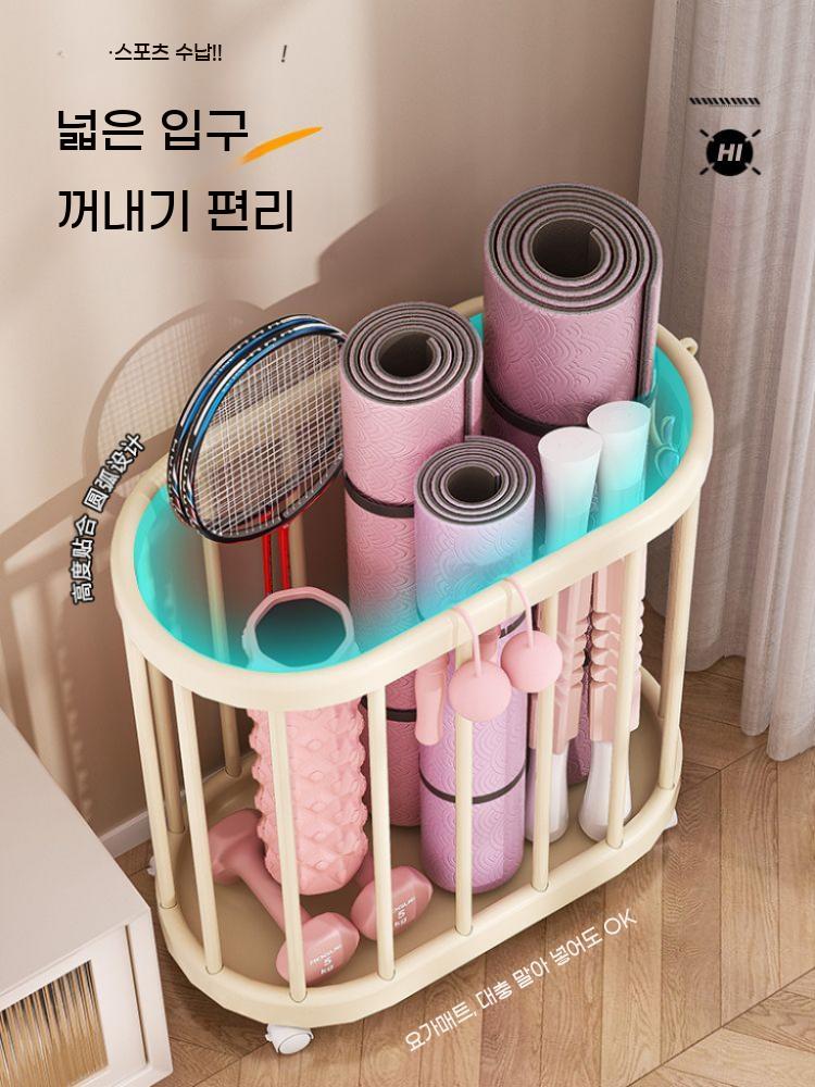 보관함 정리 폼롤러 필라테스 정리함 홈트 거치대 요가 - 상세 이미지 5