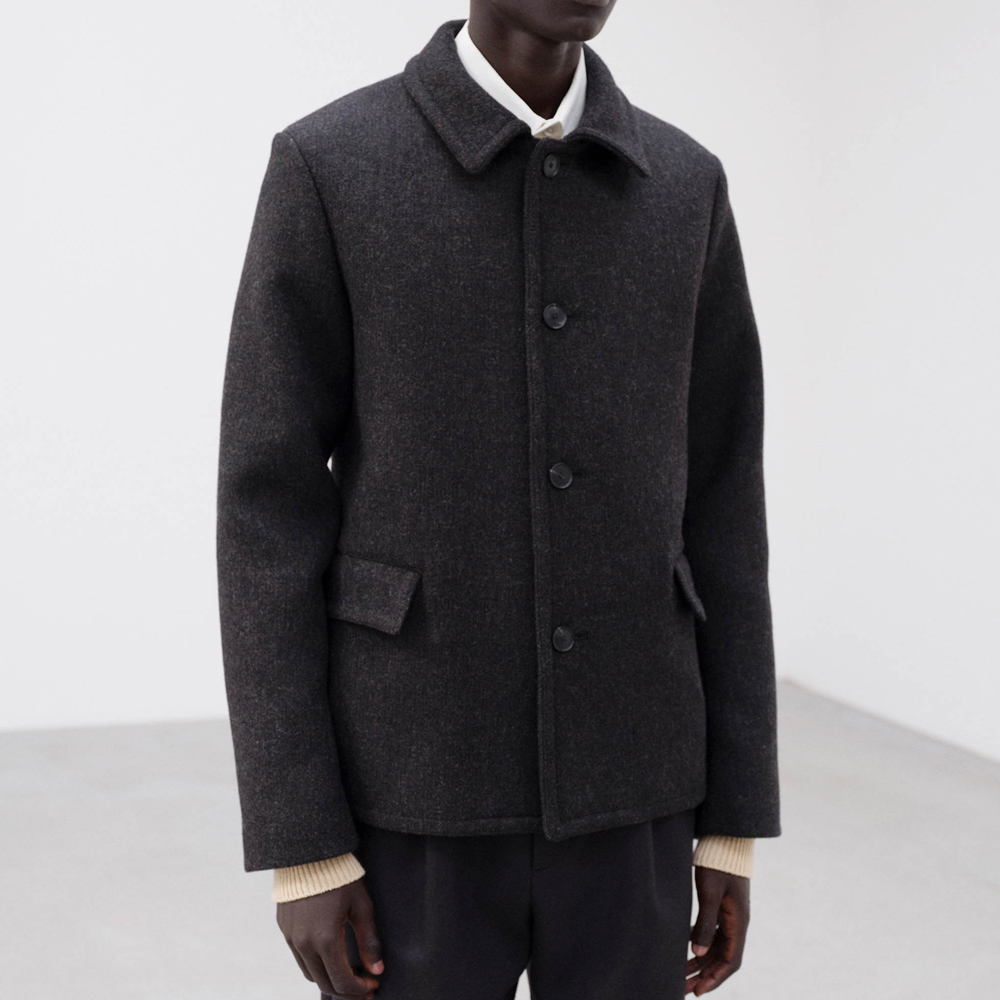 오라리 맨즈 자켓 SHETLAND WOOL DOUBLE CLOTH BLOUSON 25FW - 상세 이미지 2