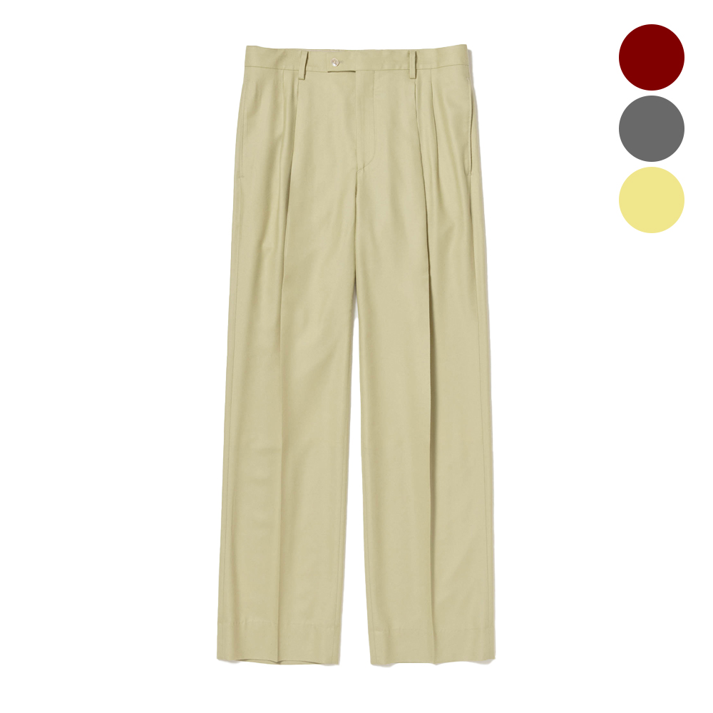 오라리 맨즈 슬랙스 SUPER LIGHT WOOL TWO-TUCK SLACKS 25FW - 상품 이미지