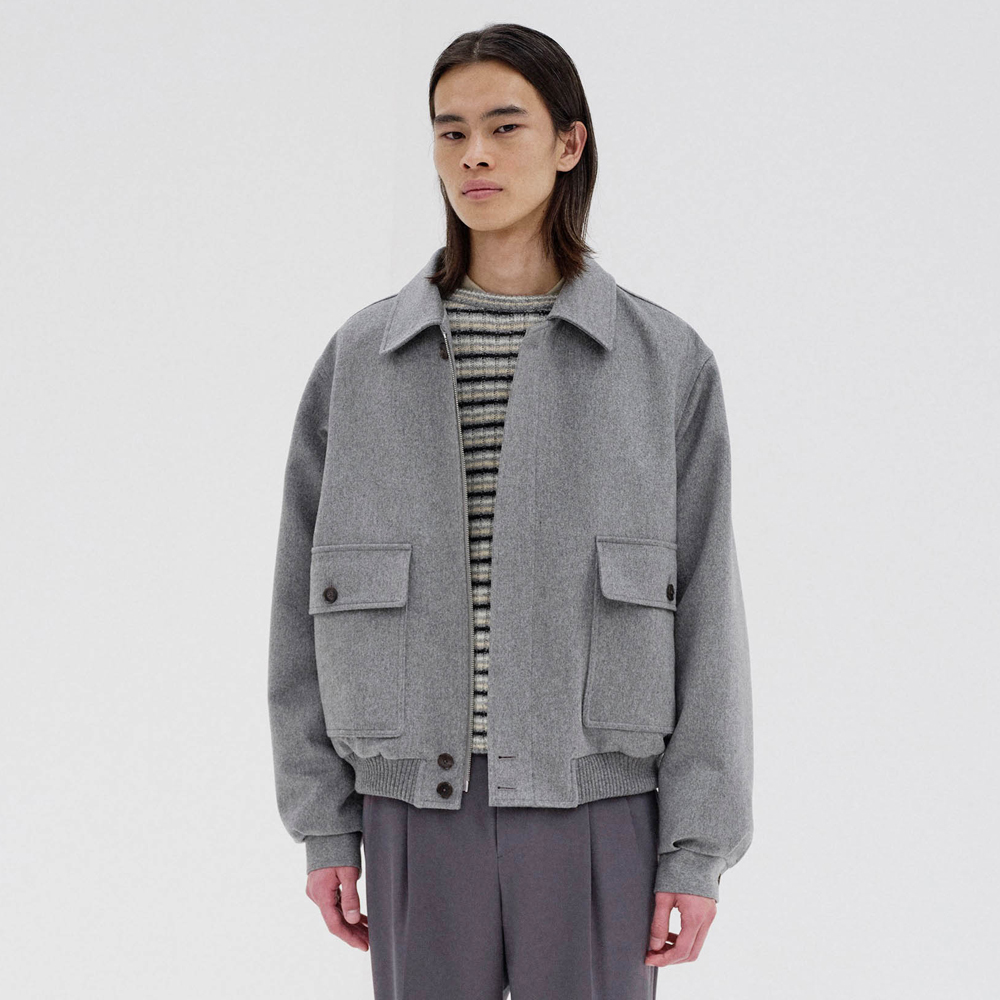 오라리 맨즈 자켓 CASHMERE MOLESKIN ZIP BLOUSON 25FW - 상세 이미지 2