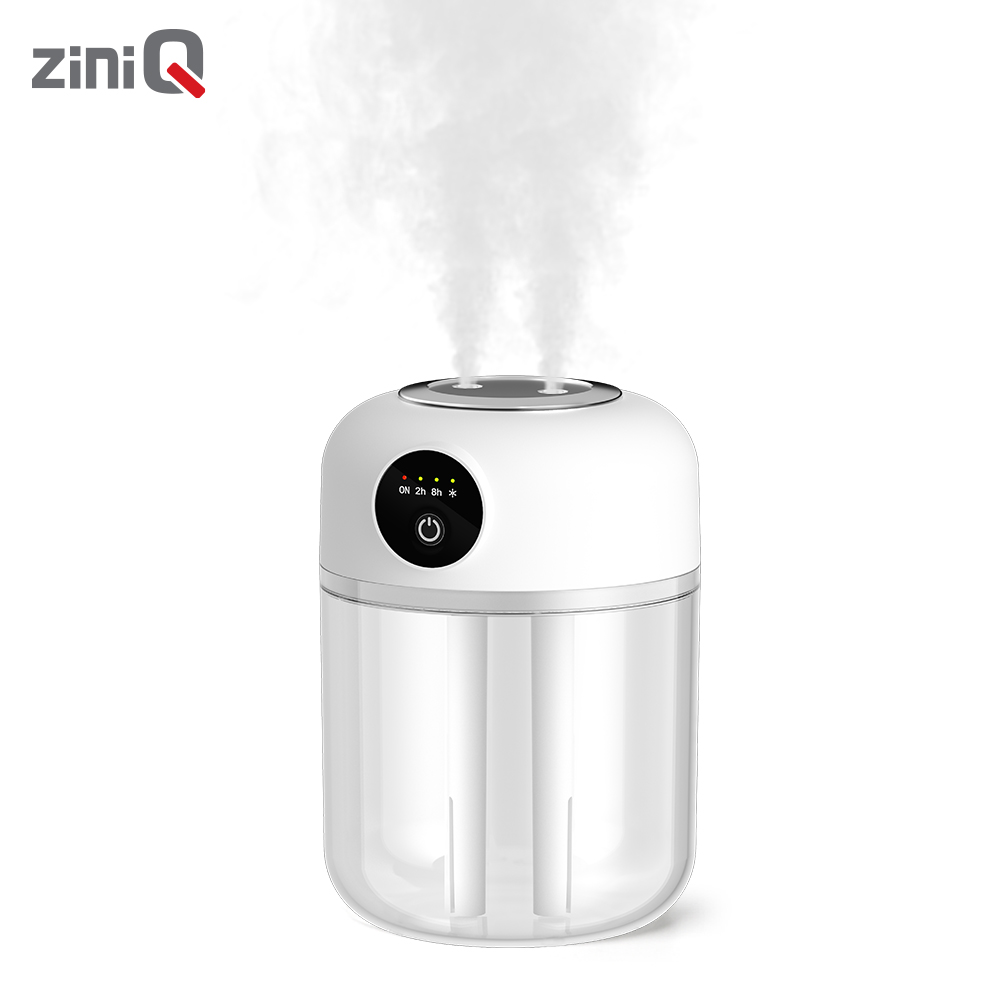 지니큐 LED 초음파 무드등 책상 사무실 저소음 듀얼 무선가습기 ZQ-HX70