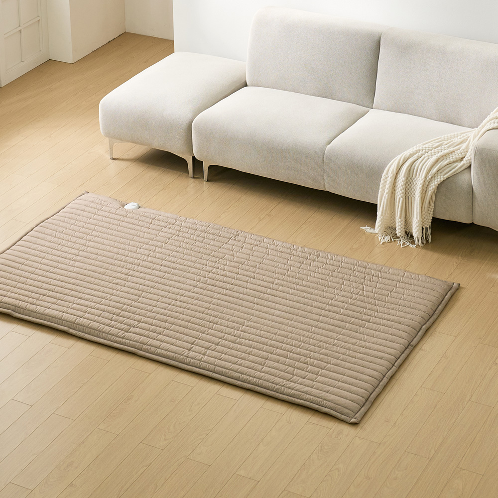 곰표한일 카본 탄소매트 전자파없는 원격제어 IOT 전기요 베이지 미니싱글