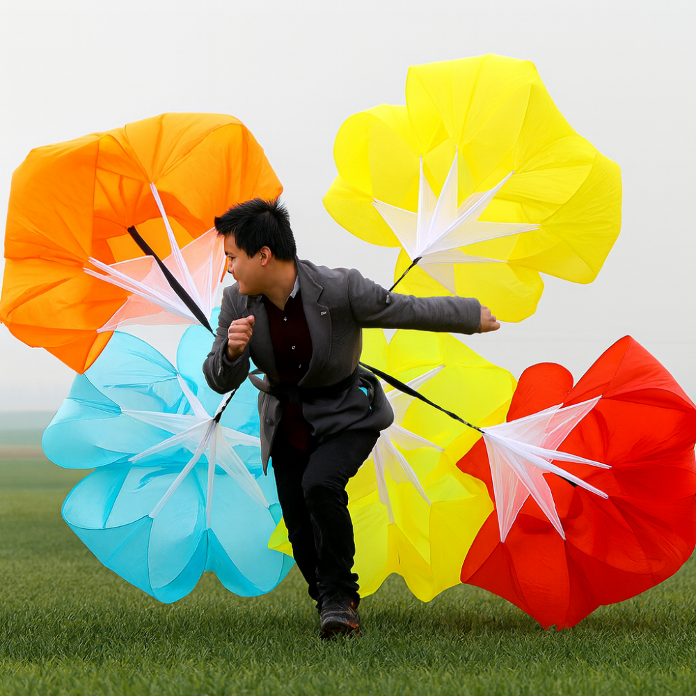 낙하산달리기 낙하산릴레이 명랑운동회종목 4color - 상품 이미지