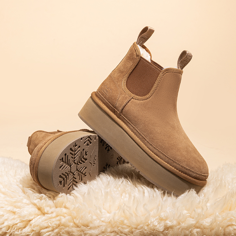 어그 정품 여성 UGG 1910 첼시부츠 플랫폼 키높이 앵클 겨울 방한화 - 상세 이미지 4