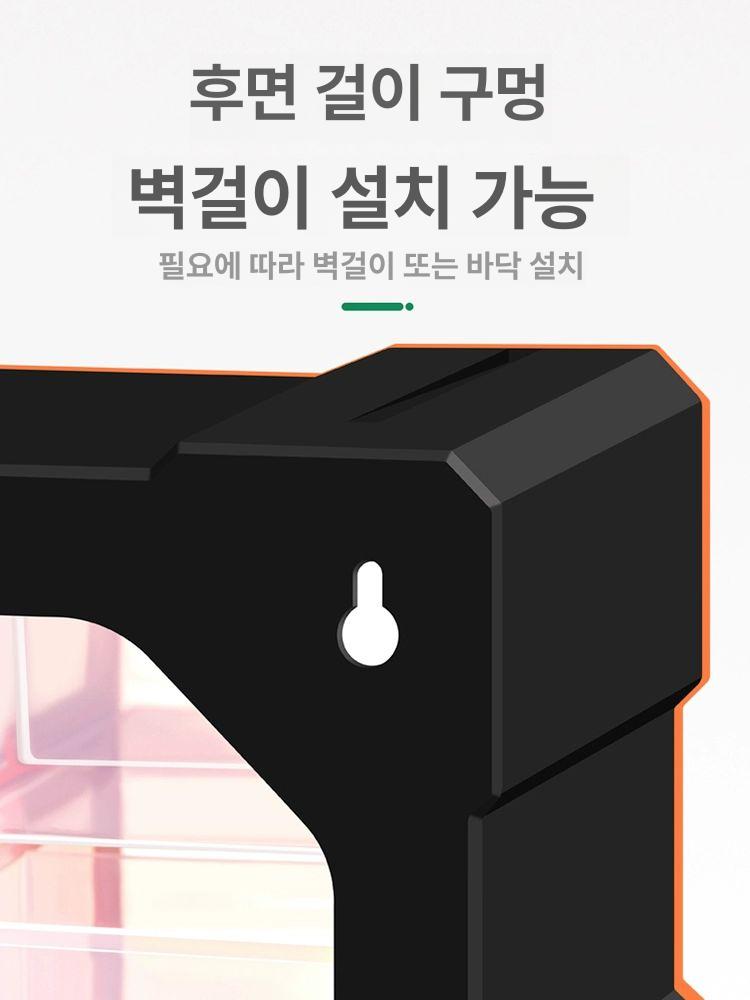 부품함 나사 볼트 부품보관함 칸막이 투명 멀티박스 오렌지 피스통 서랍장 보관함 다용도 2칸 대형 서랍함 오렌지 - 상세 이미지 5