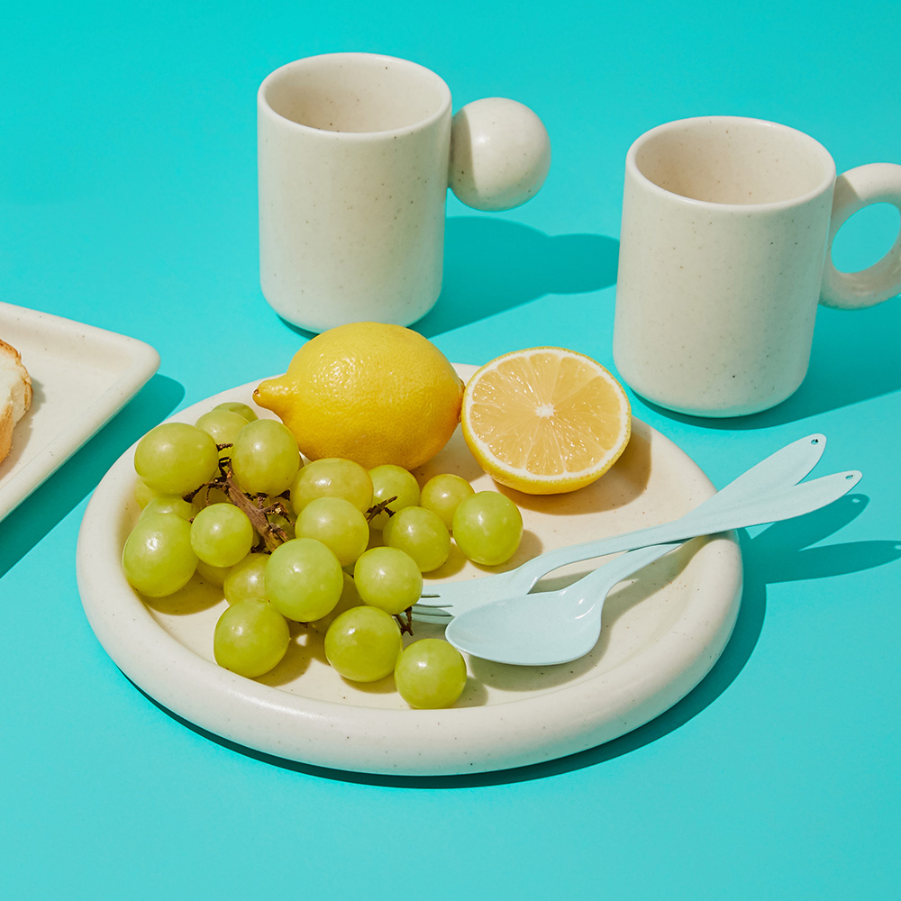 베터핑거 도자기 디저트 접시 플레이트 (L) 23cm 3colors 테이블웨어 - 상세 이미지 5