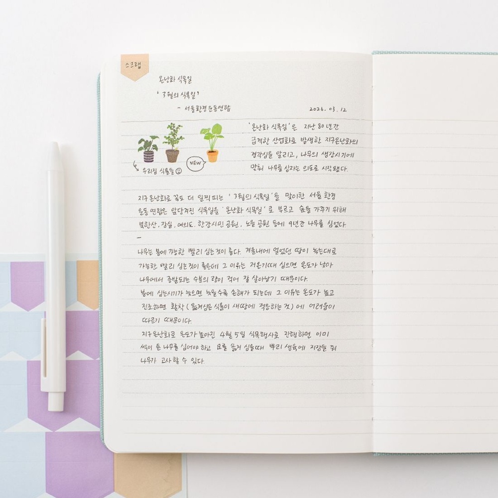 바이풀 2026 데일리 다이어리 2026년 날짜형 일기장 26년 기억보관함 일간 A5 - 상세 이미지 3