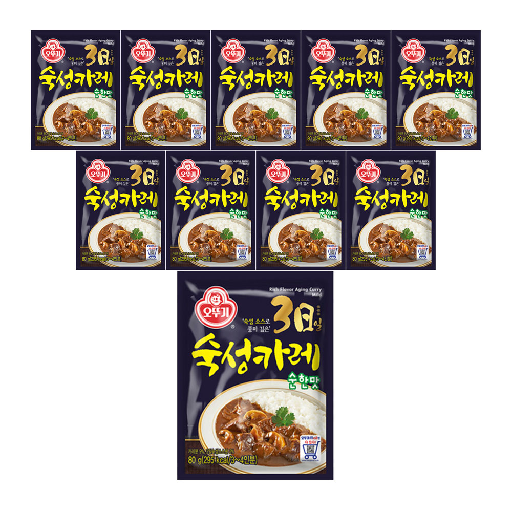 오뚜기 3일 숙성 카레 순한맛, 80g, 10개 - 상품 이미지