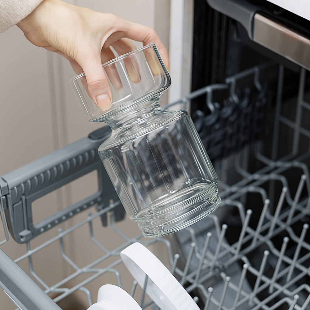 유즈베러띵 모래시계 피클병 물빠짐 미니 밀폐 내열 유리병 1L 1개