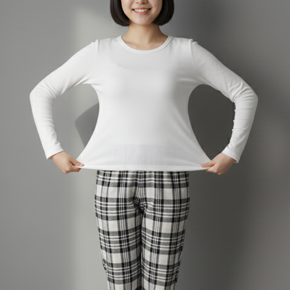 르브니 모달 발열내복 히트앤웜 주니어 긴팔상의 이너 초등학생 중학생 9부 겨울내의 교복 - 상세 이미지 4