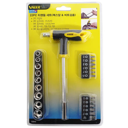 VALUE (에픽스토어) 벨류 22PC 티핸들 세트(복스알 비트겸용) 10045 T복스