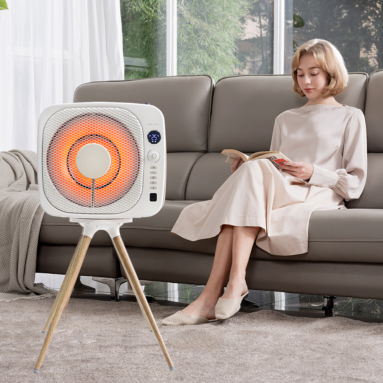 더블 2대구성 신일 에코큐브히터 전기난로 하이라이트 난방기구 히터기 온열기 전기히터 가정용