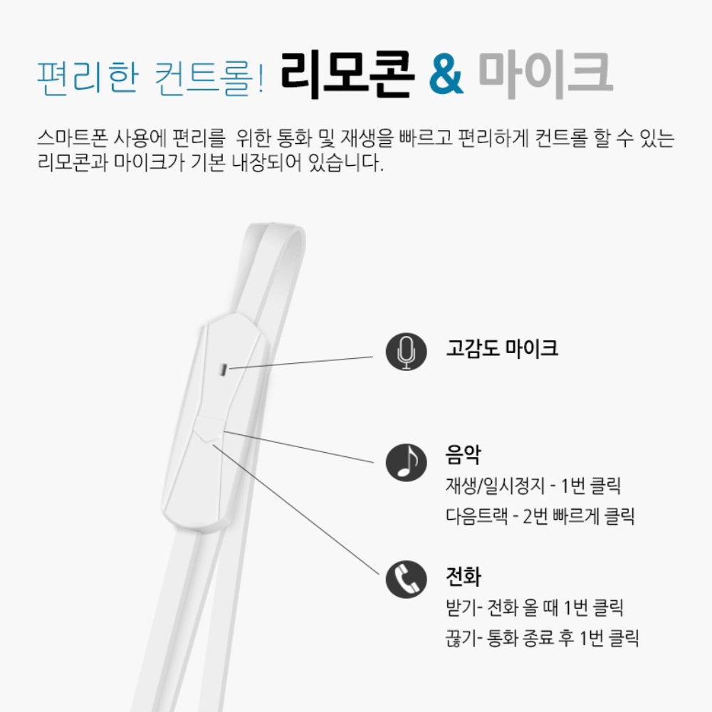 아남 스테레오 커널형 스마트폰 4극 무통증 이어폰 AN-300S 블랙 - 상세 이미지 3