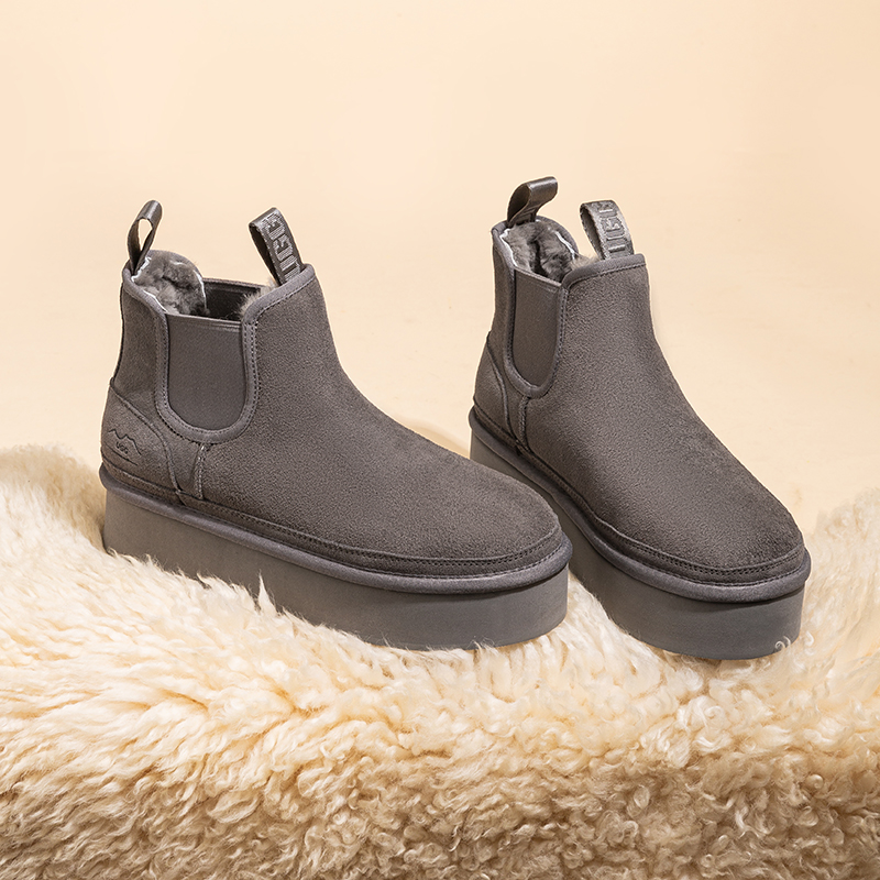 어그 정품 여성 UGG 1910 첼시부츠 플랫폼 키높이 앵클 겨울 방한화 - 상세 이미지 5