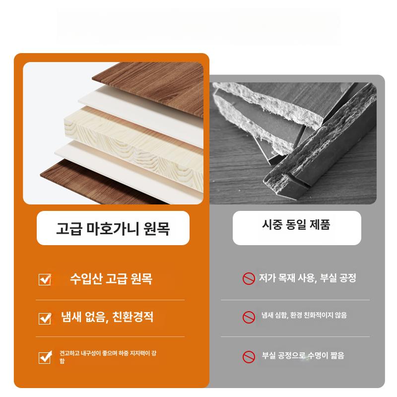 홈카페 수납장 서랍장 다이 원목 오브제 주방서랍장 90x38x80cm 스모키 시더 - 상세 이미지 4