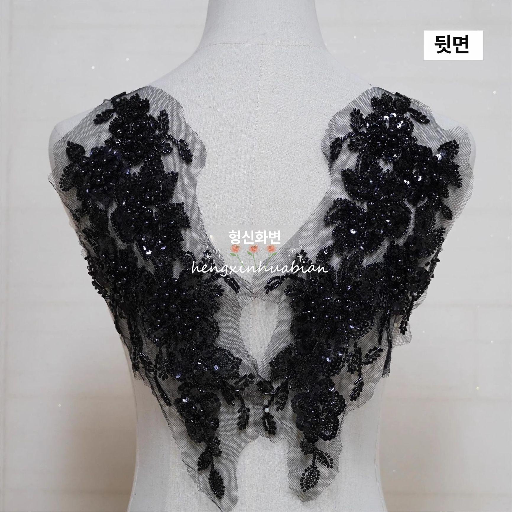 스팽글장식 옷 DIY 스팽클레이스 스팽글 바느질 수선 공예 웨딩 리폼 스팽클 리품 의상 아이보리화이트 1쌍 - 상세 이미지 5
