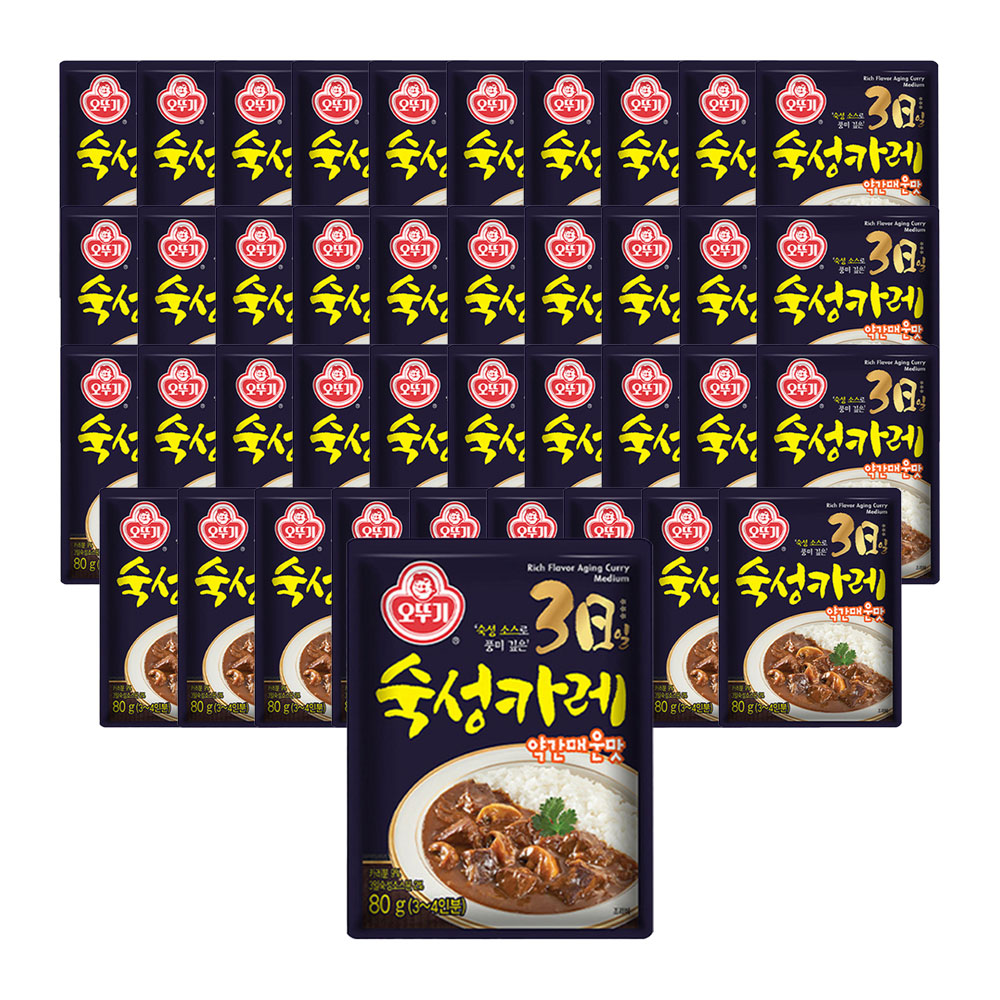 오뚜기 3일 숙성 카레 약간매운맛, 80g, 40개 - 상품 이미지