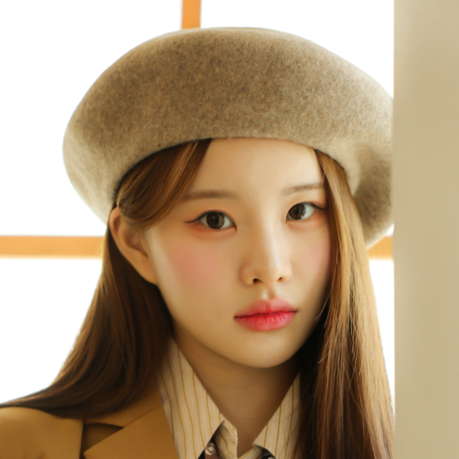 국내생산 빅사이즈 울 베레모 겨울모자 무지 빵모자 여자 남자 가을 겨울용 - 상품 이미지