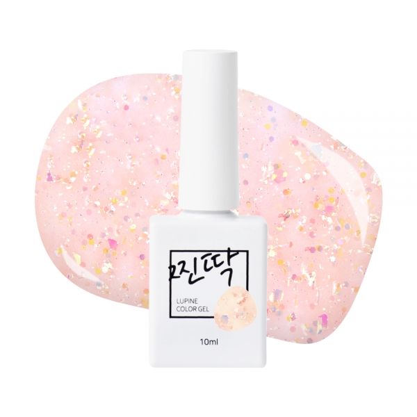 찐딱 컬러젤폴리쉬 10ml JJ106G (피치 솜사탕글리터) - 상품 이미지