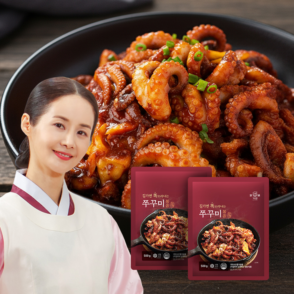 김가연 양념쭈꾸미 볶음 매운 주꾸미 밀키트 캠핑 500g, 2개 - 상품 이미지