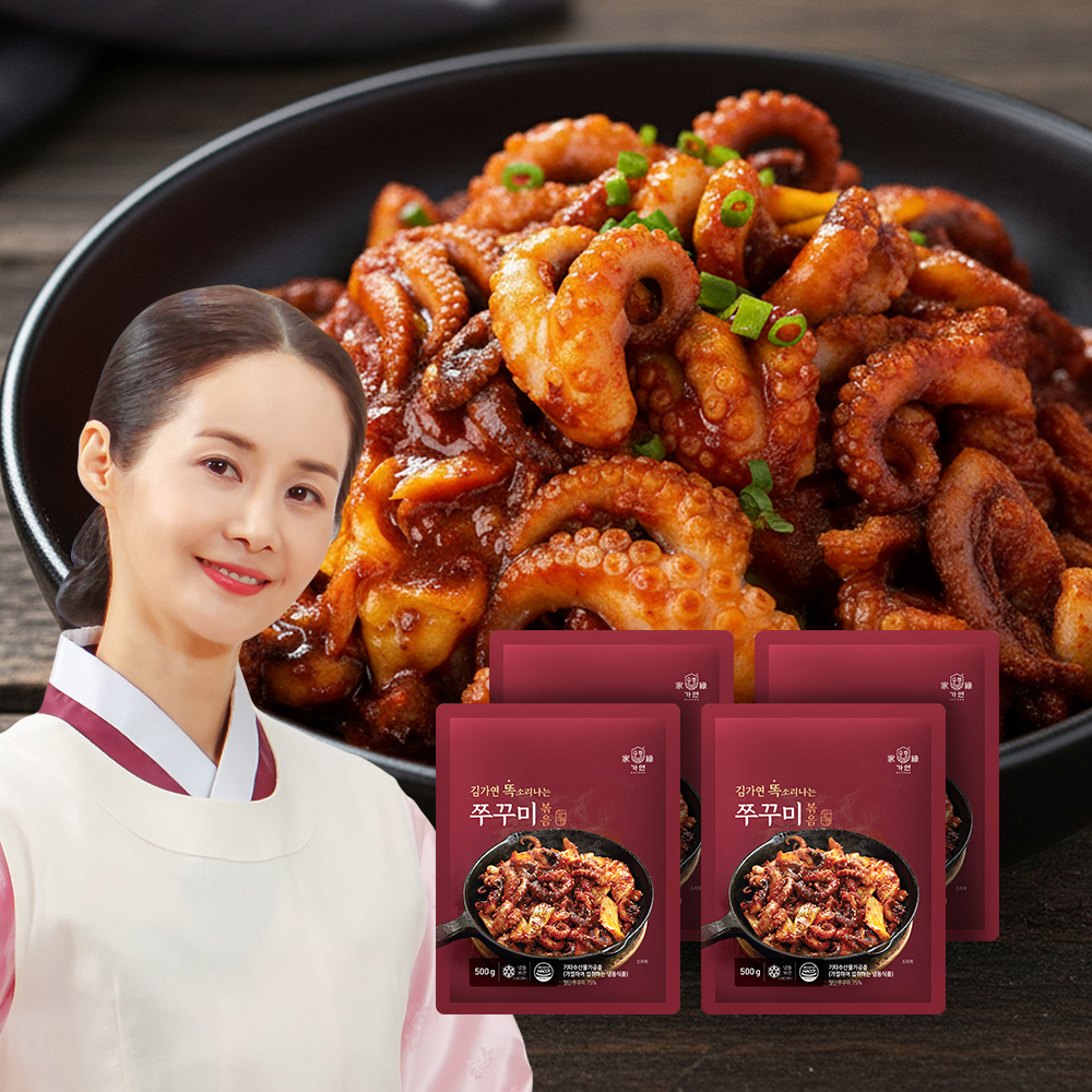 김가연 양념쭈꾸미 볶음 매운 주꾸미 밀키트 캠핑 500g, 4개 - 메인 이미지