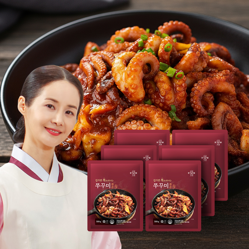 김가연 양념쭈꾸미 볶음 매운 주꾸미 밀키트 캠핑 500g, 6개 - 메인 이미지