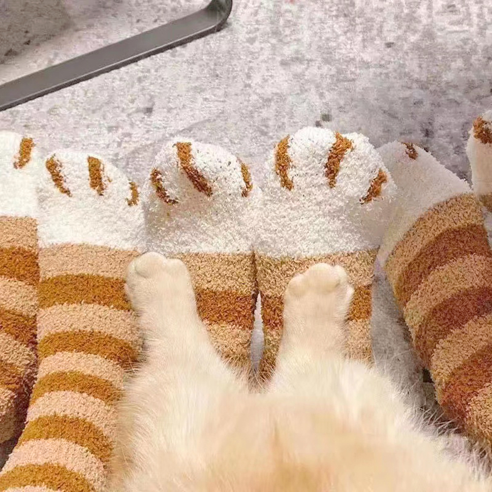 귀여운 손잡는 수면양말 커플 선물 우정 웃긴 양말 자석 고양이수면양말