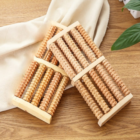 원목 발 지압 마사지기 풋롤러 안마기 발판 발바닥 회전