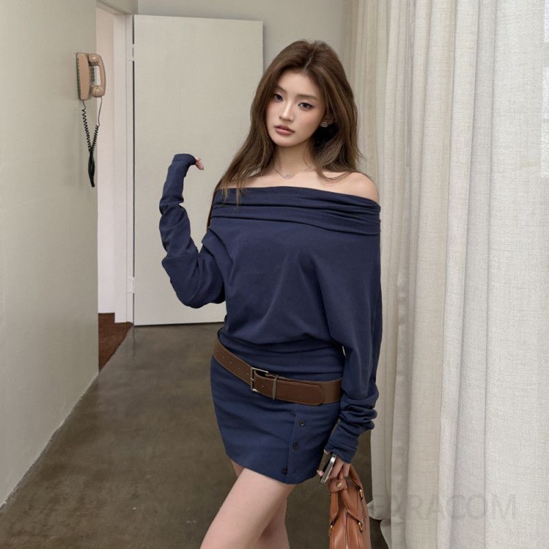 레드 미니 드레스 원숄더 디자인으로 파티와 결혼식에 적합한 스타일리시한 칵테일드레스 여성용 숏 스커트로 기질 있는 힙 착용감 편안함 - 상세 이미지 5