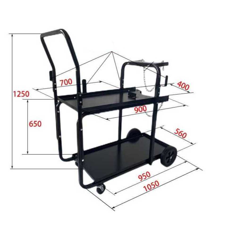 산업용 용접기 받침대 작업 현장 이동 거치 스탠드 A형 카트(900mm) - 상세 이미지 5