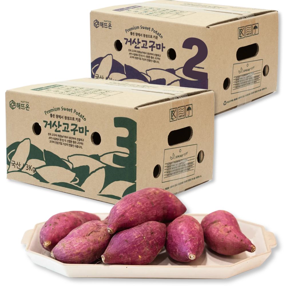 해뜨온 거산 찰랑(꿀밤)고구마 베니하루카 2kg 3kg - 메인 이미지