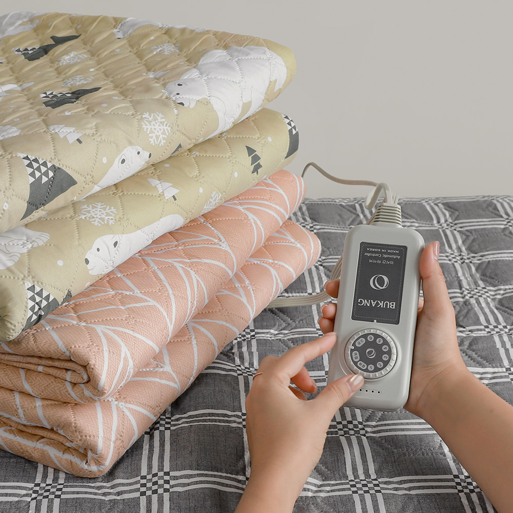 국산 8단 전기요 매트 온도조절기 온열 난방 장판 거실 바닥 침대 손님