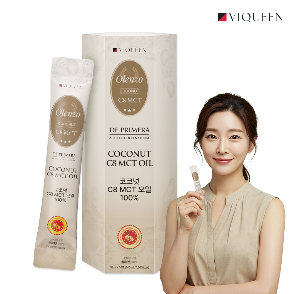 바이퀸 올렌조 코코넛 C8 100% MCT 엠씨티 오일 10ml x 14포 - 메인 이미지