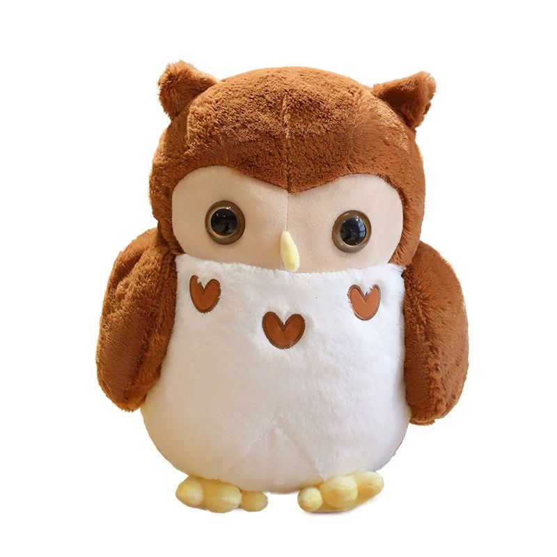 귀여운 흰부엉이 새인형 귀여운인형 유니크한 40CM 30CM 브라운 40cm - 상품 이미지