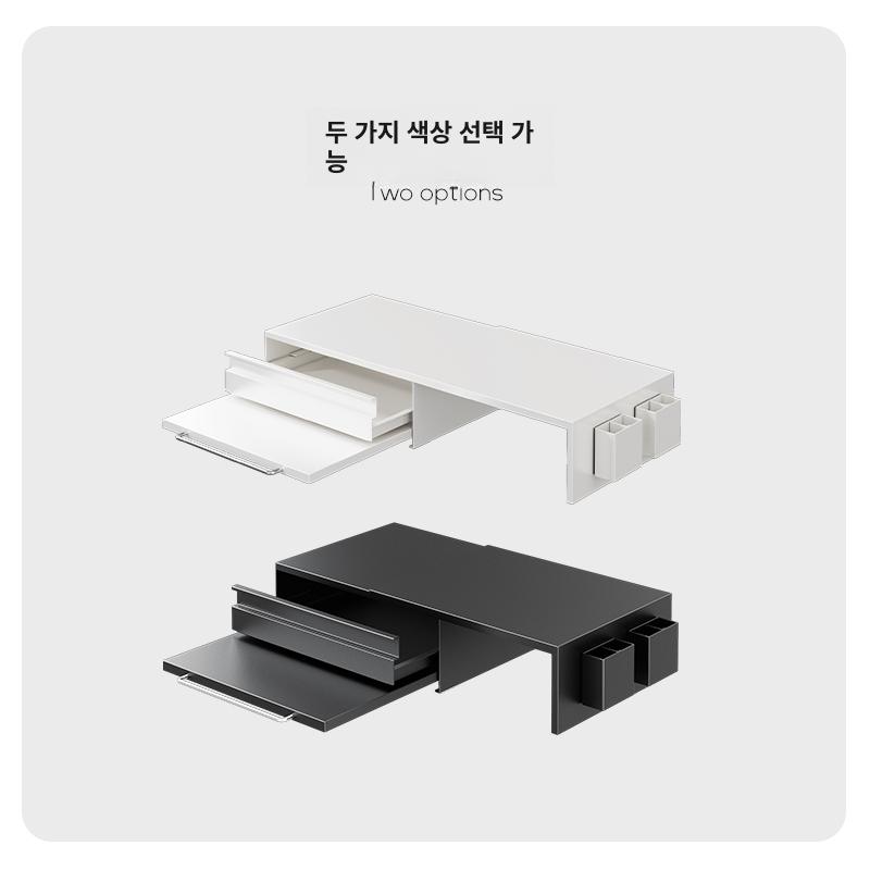 선반 미니수납장 커피머신 꾸미기 홈카페 받침대 다이 확장형 풀아웃 커피머신 선반 블랙 - 상세 이미지 2
