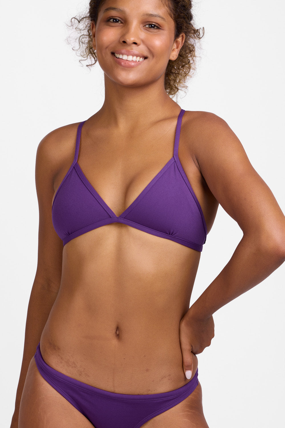 졸린 Triangle Bikini Top - Grape - 상세 이미지 2